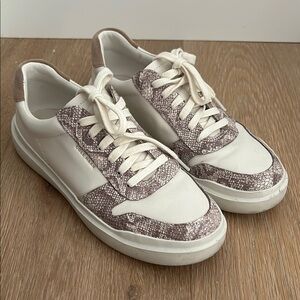 Cole Haan Women's Cream and Tan Patterned Sneakers